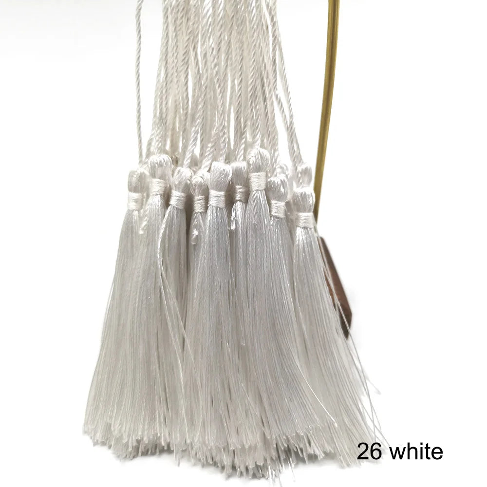 100pcs/lot 13cm Tassel Silk Fringe Silky Floss Bookmark Tassels Mini Tassels For DIY Craft Jewelry Making Souvenir Bookmarks