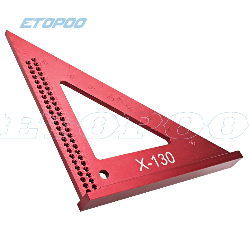 TS-3 Square Hole ruler Woodworking T-type Scribe Mark Measurement Tool Aluminum Alloy Precision Cross-calibration Ruler
