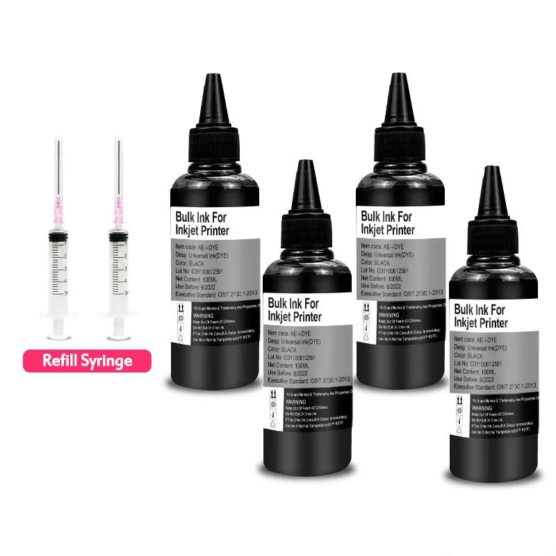 MorePage Universal Refill DYE Ink kit For Epson Canon HP Brother DELL Inkjet deskjet CISS Cartridge Printer Ink