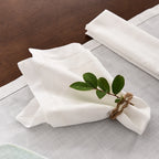 12pcs Table Napkins Wedding Party Dinner Table White Cloth Napkin Restaurant Home Napkins Cotton Linen Handkerchie 4 Size