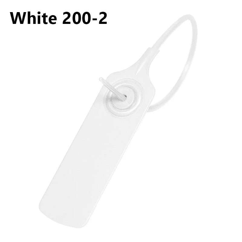 100Pcs Custom Clothing Hang Tags Personalized Plastic Security Seals Logo Print Garment Shoe Clothes Tamper Proof Label 200mm