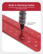 Precision Square 300mm T Speed Measurements Ruler for Measuring and Marking Woodworking Carpenters Framing Carpentry Use