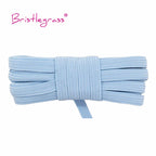 BRISTLEGRASS 2 5 10 Yard 1/4" 6mm Flat Skinny Elastic Cord Glitter Latex Rubber Band Rope Notebook Earloop Dress DIY Sewing Trim