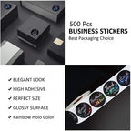 100-500pcs Laser Thank You Stickers for Small Business Holographic Silver Adhesive Labels for Bags Boxes Envelope Mail GIft