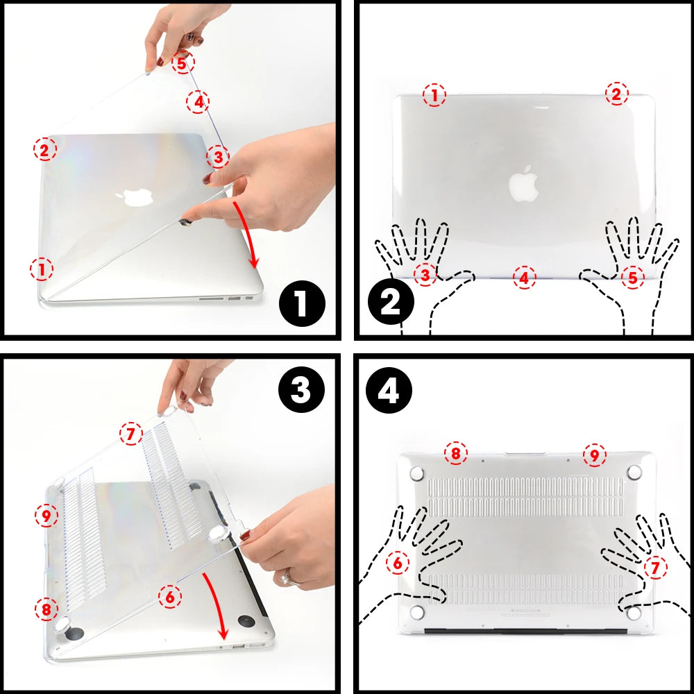 Glitter Laptop Case For Macbook 15 A1707 A2941 A2141 Laptop Case For Apple Macbook Case Bag For Air 13 A2681 A2337 A1466 A2338