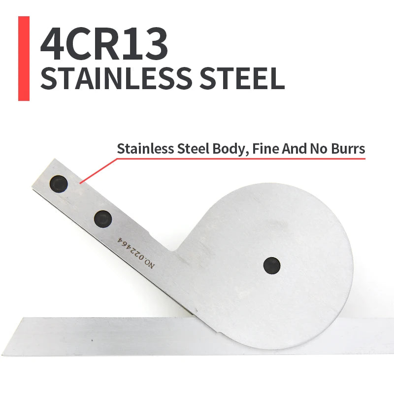 320/360° Universal Angle Ruler Carbon Steel Protractor Angle Measuring Instrument Magnifying Glass Woodworking Measuring Tools