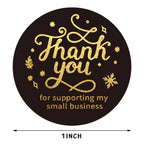 100-500pcs Laser Thank You Stickers for Small Business Holographic Silver Adhesive Labels for Bags Boxes Envelope Mail GIft