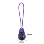 2Pcs EDC Mini Compas with Zipper Tail Rope Paracord Bracelet Gear Survival Keychain Camping Hiking Pocket Compasses Outdoor Tool