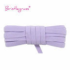 BRISTLEGRASS 2 5 10 Yard 1/4" 6mm Flat Skinny Elastic Cord Glitter Latex Rubber Band Rope Notebook Earloop Dress DIY Sewing Trim