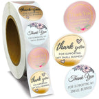 100-500pcs Thank You for My Small Business Stickers Paper Thank You Label Sticker Kraft paper Adhesive Shipping Mail Labels