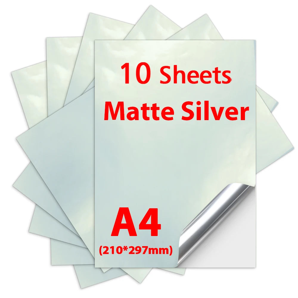 10-100 Sheets A4 self-adhesive Matte Printable Vinyl Sticker Paper for Inkjet printer DIY Crafts Copy Paper Inkjet Printer Paper