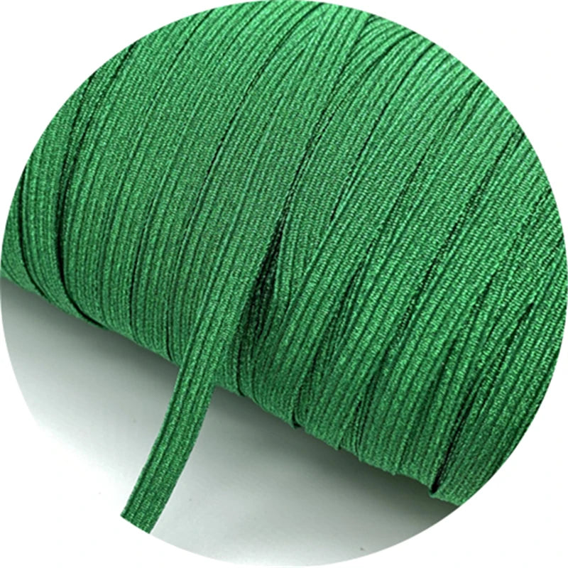 5yards/Lot 6mm Glitter Elastic Ribbon Sewing Elastic Band Fiat Rubber Band For Waist Band Stretch Rope DIY Mask Lanyard