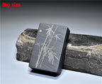 Chinese Inkstone Rectangle Calligraphy Ink stone student Ink Well with cover Inkwell Grinding Made of Natural stone Ink-well