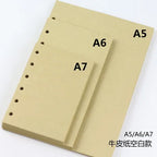 A5 A6 A7 Woodfree Printing Paper Planner Inner Pages For Filofax Creative Office Notebook Spiral Filler Papers Binder Inner Page