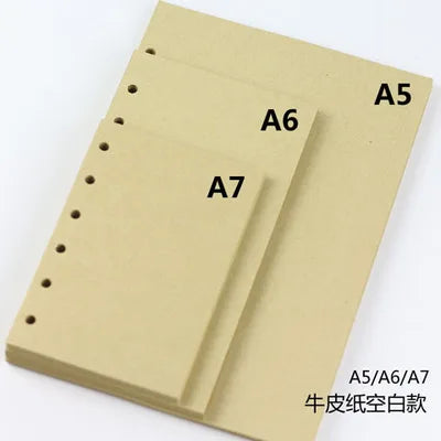 A5 A6 A7 Woodfree Printing Paper Planner Inner Pages For Filofax Creative Office Notebook Spiral Filler Papers Binder Inner Page