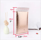 50pcs Rose Gold Poly Bubble Mailer Envelopes Aluminum Foil Padded Envelopes Self Seal Bubble Shipping Mailer Bags