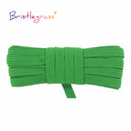 BRISTLEGRASS 2 5 10 Yard Flat Skinny Elastic Cord 1/4" 6mm Latex Rubber Bands Stretch String Notebook Ear Loop Dress Sewing Trim