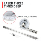 320/360° Universal Angle Ruler Carbon Steel Protractor Angle Measuring Instrument Magnifying Glass Woodworking Measuring Tools
