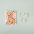 TUTU 50pcs /bag mini heart gold rose gold Color Clip Bookmark binder clip Office Accessories paper Clips Patchwork Clip H0481