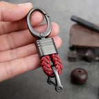 New Hand-Woven Leather Car Key Ring Men Women Rope Key Chain Waist Keychains Charm Metal Key Holder Gift Jewelry