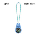 2Pcs EDC Mini Compas with Zipper Tail Rope Paracord Bracelet Gear Survival Keychain Camping Hiking Pocket Compasses Outdoor Tool