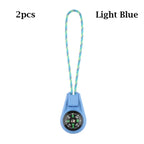 2Pcs EDC Mini Compas with Zipper Tail Rope Paracord Bracelet Gear Survival Keychain Camping Hiking Pocket Compasses Outdoor Tool
