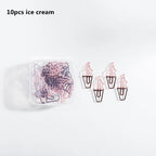 MINKYS Kawaii 10pcs/lot Strawberry Lemon Carrot Metal Paper Clip Christmas Song Decorative Bookmark Binder Clips Stationery