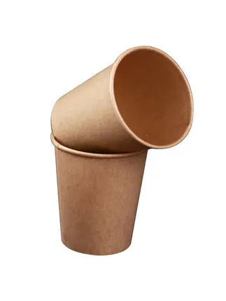 100pc/pack 6oz/180ml Kraft Paper Cup Disposable Paper Cup Coffee Tea Cup Party Wedding Supplies