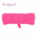 BRISTLEGRASS 2 5 10 Yard 1/4" 6mm Flat Skinny Elastic Cord Glitter Latex Rubber Band Rope Notebook Earloop Dress DIY Sewing Trim