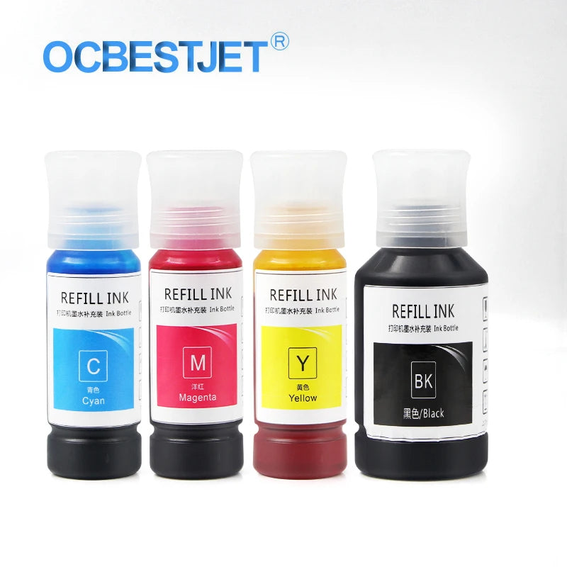 Compatible 502 T502 Refill Ink Bottles for Epson 502 Ink Refill Bottles Use for ET-4760 ET-4750 ET-3850 ET-2850 ET-2760 ET-3760
