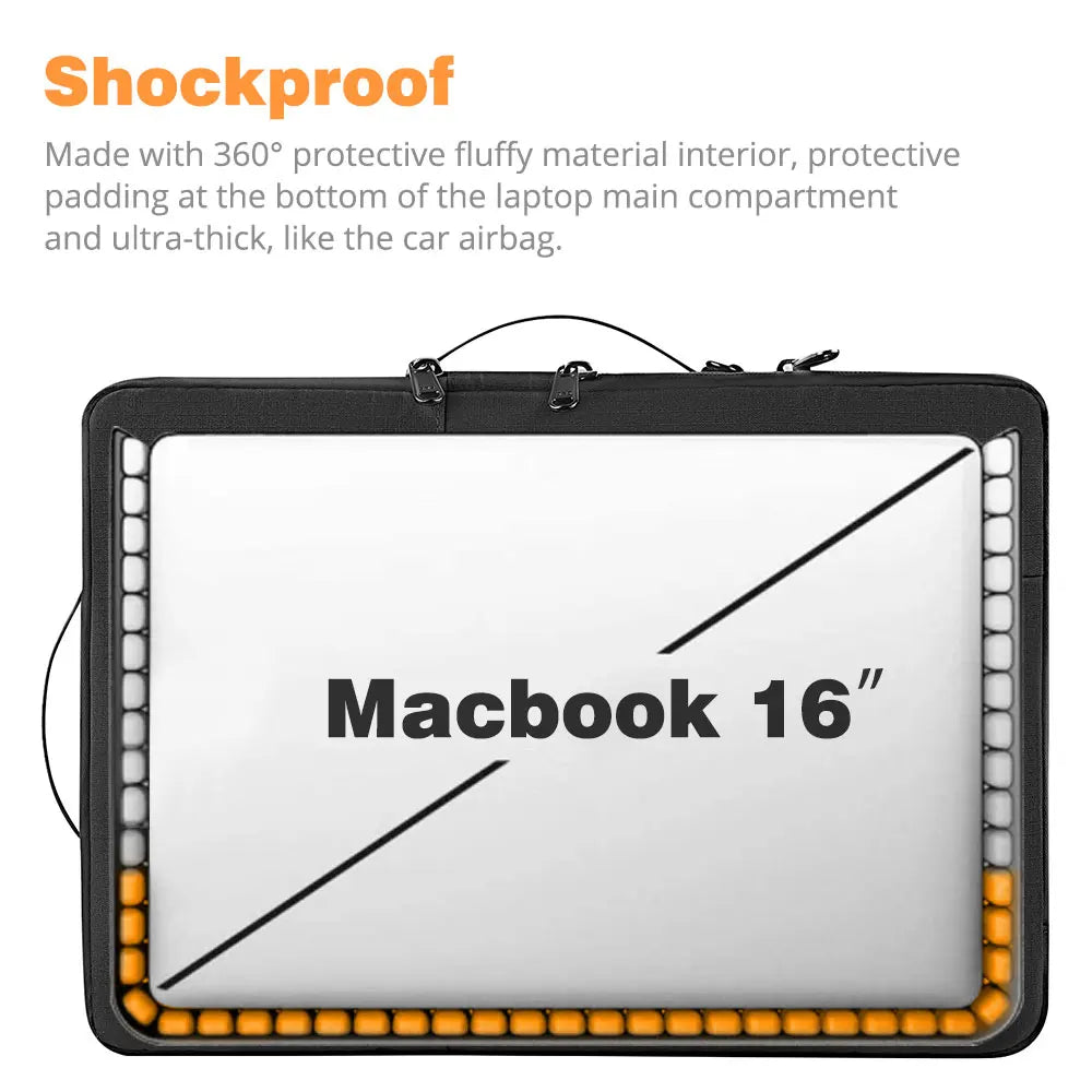 WIWU New Portable Laptop Sleeve 13 14 Double Layer Laptop Bag for MacBook Air 15 Air 13 2025 Case Waterproof Bag for Laptop 15.6