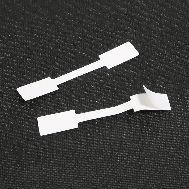 100 Pieces White Blank Price Tag Square Round Heads Paper Labels Sticker For Ring Necklace Bracelet Jewelry Display Retail Store