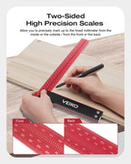 Precision Square 300mm T Speed Measurements Ruler for Measuring and Marking Woodworking Carpenters Framing Carpentry Use