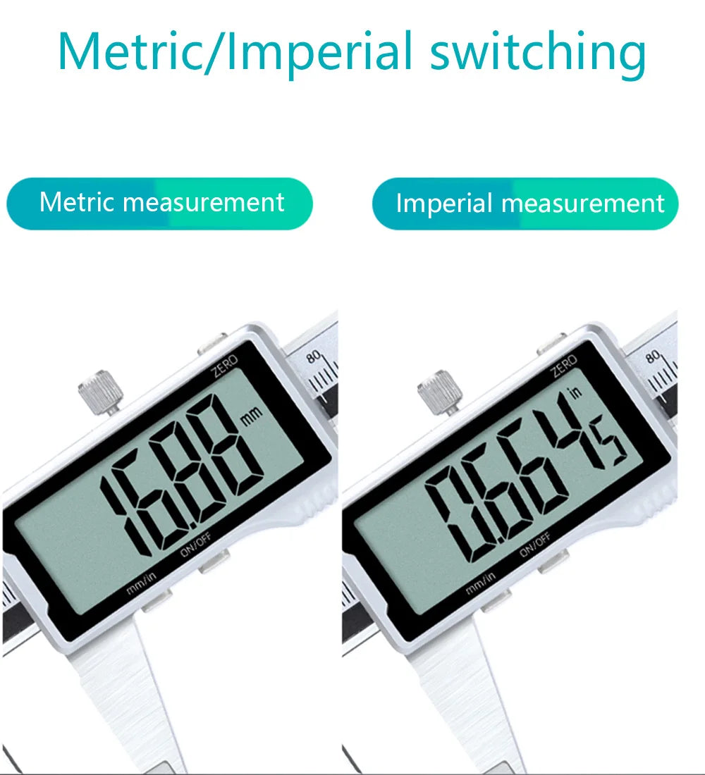 Electronic Digital Caliper HD Full Screen Full Metal 0-150/200/300mm Stainless Steel Vernier Caliper Precise Measurement Tool