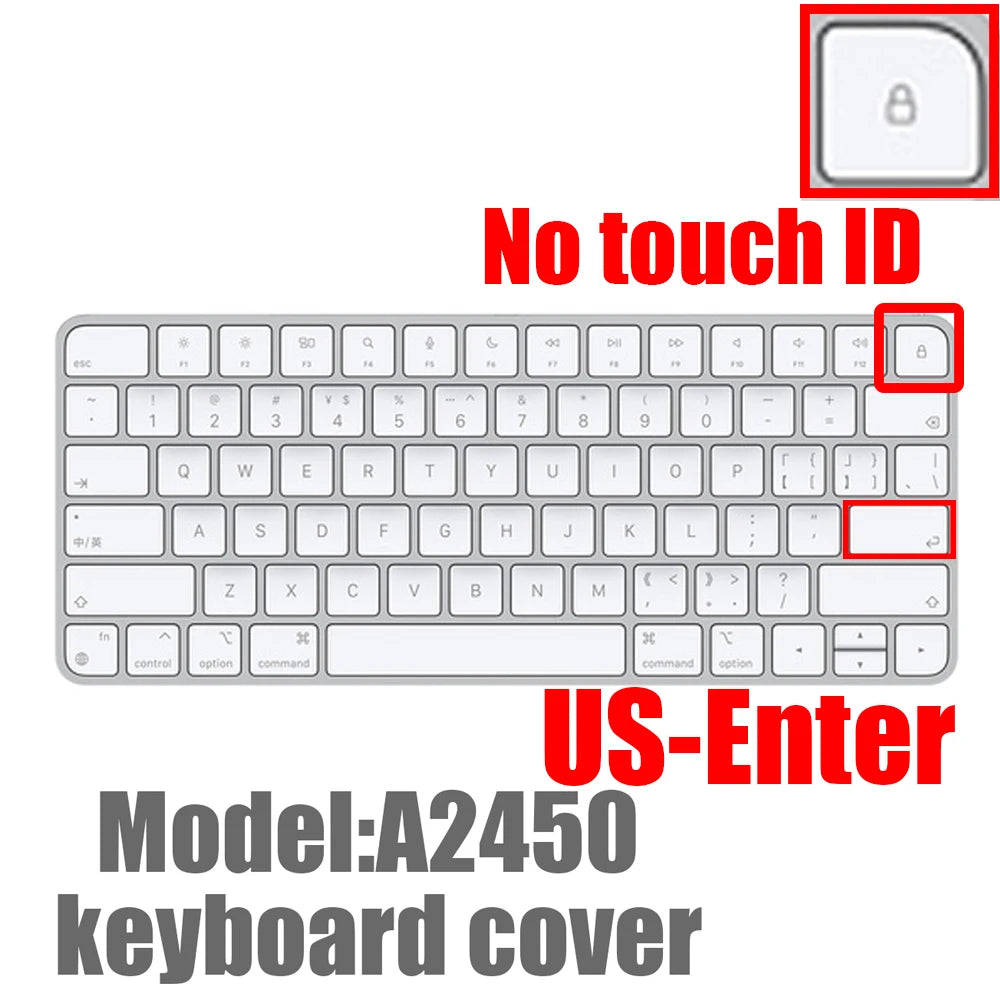 Desktop PC for Apple Bluetooth Wireless keybord MLA22LL/ A1644 A1314 IMAC Keyboard cover Protector Silicone Cover US/EU Version