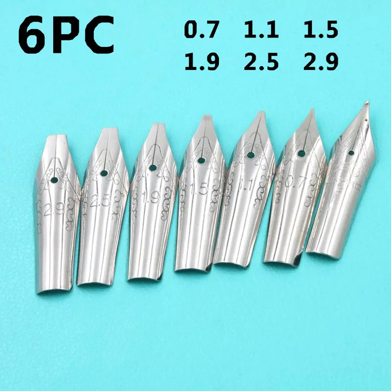 1pc Duckbill Gothic parallel Fountain Pen transparent white art Flat Tip School Student Office Gifts Stationery ink pens