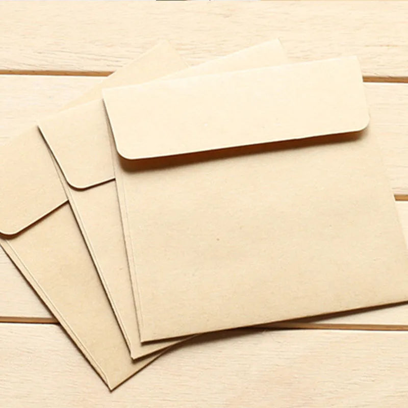 20Piece 10*10cm Square Color Candy Small Envelope DIY Colour Purple/Black/Green/cowhide/yellow/Blue/Pink
