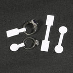 100 Pieces White Blank Price Tag Square Round Heads Paper Labels Sticker For Ring Necklace Bracelet Jewelry Display Retail Store