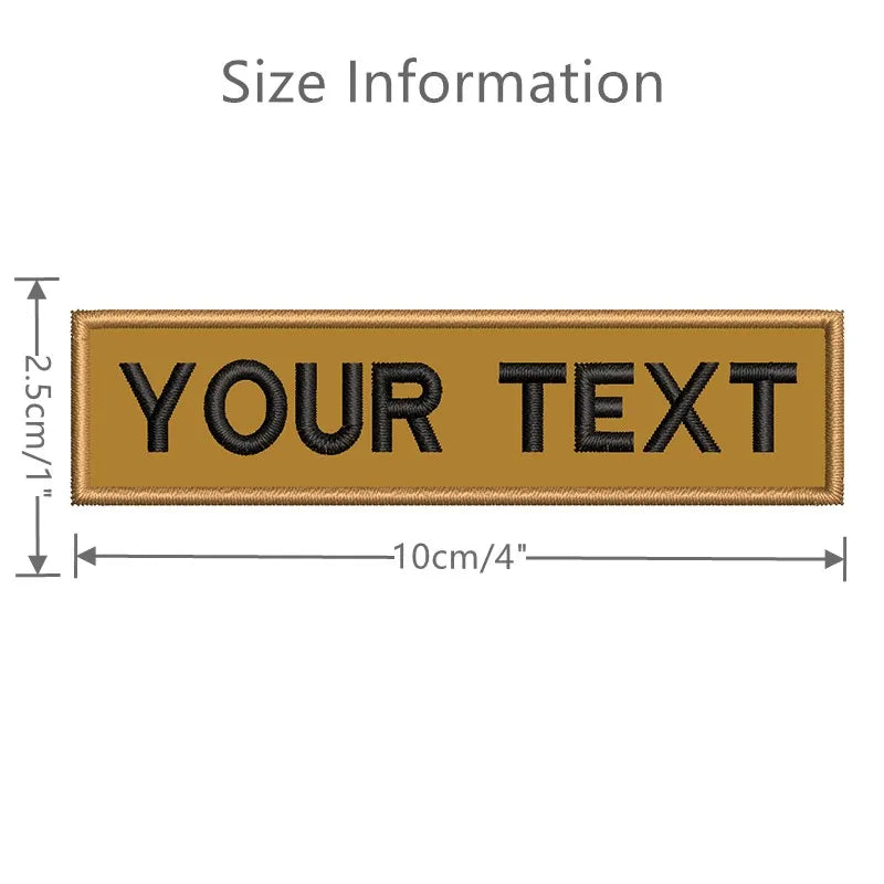 Embroidery Custom Patch  Hook And Loop Backing Iron On Sewing ID Tag Name Stripes For Clothing Dog Collar Harness Backpacks Hat