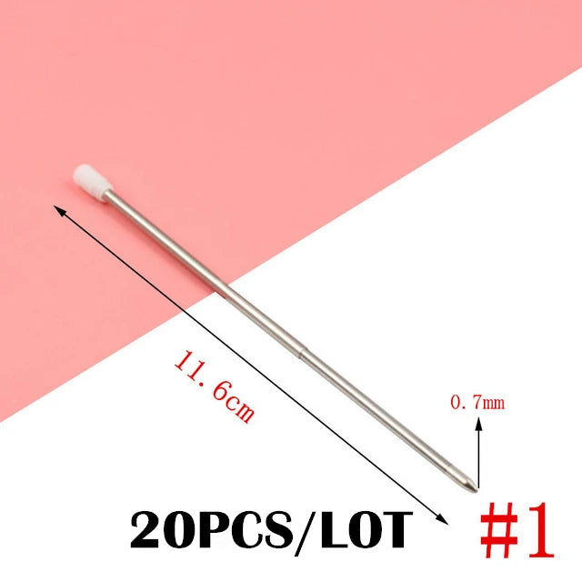 20Pcs/Set Pen Refill Different Metal Ballpoint Pen Refills Office School Stationery Gifts Pen Choose Blue black refills Pen Sale