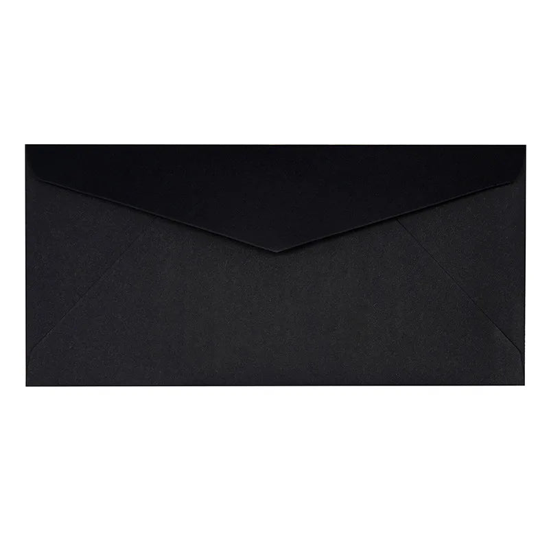 10Pcs Vintage Kraft Paper Envelopes Blank A4 triangle cowhide Handmade black Set Writing Christmas Invitations 22*11CM