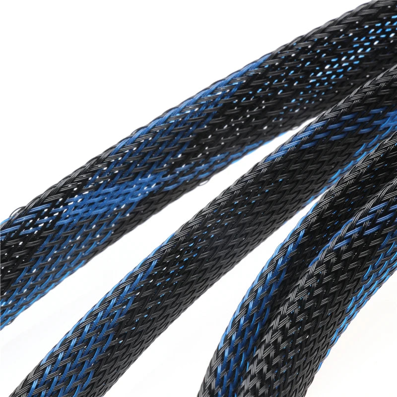 20/50/100M PET Expandable Braided Cable Sleeve Wire Protecting Insulation Sheathing Cable Protective Sleeve 4/6/8/10/12/15/20mm