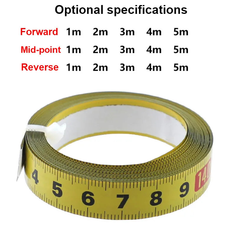 Metric Steel  Miter Track Tape Measure 0.5'' Self Adhesive Scale Ruler Tape 1-5M For Router Table Saw T-Track Woodworking Tools