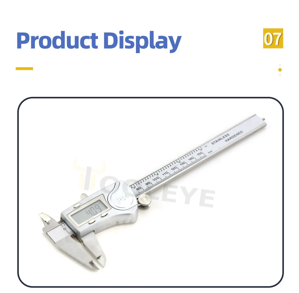 IP54 Calipers Stainless Steel Digital Pachymeter Caliber Measuring Tools Carpenter Tools Electronic Caliper Metal Vernier Ruler