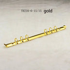 10 Pieces DIY journal notebook mechanical, 6 ring mechanism, A4 B5 A5 A6 A7 binder clip gold silver bronze black