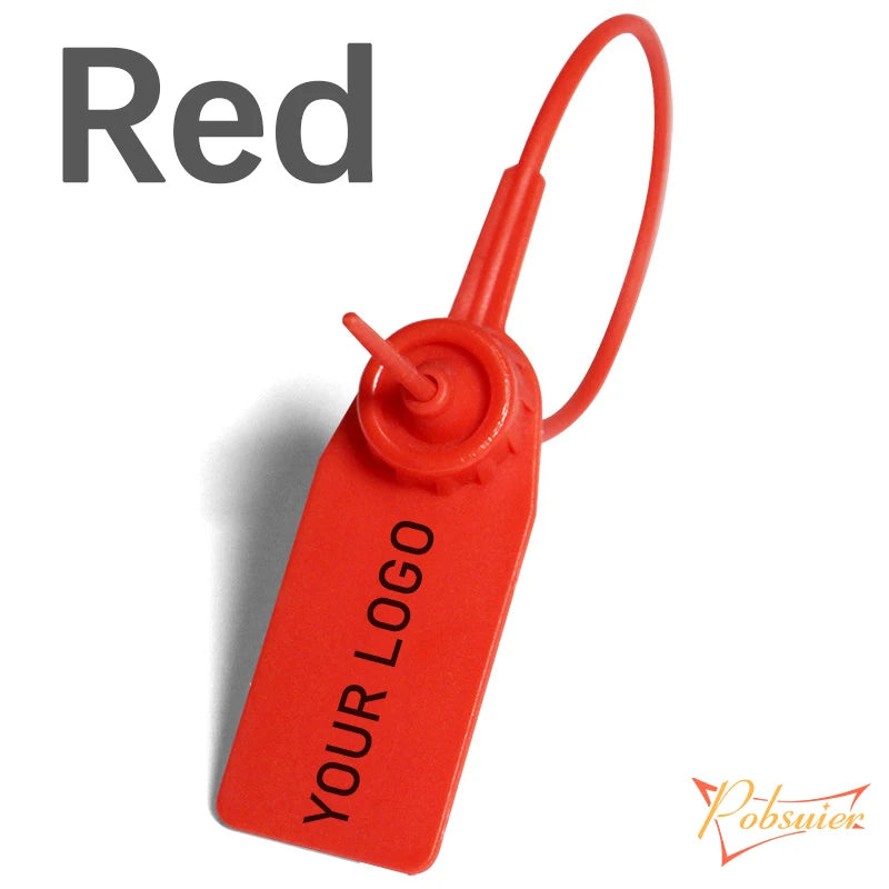 Pobsuier 100Pcs Custom Plastic Labels Clothing Brand Tag Disposable Personalized Security Hang Tags for Clothes Shoes 180mm/7.1"