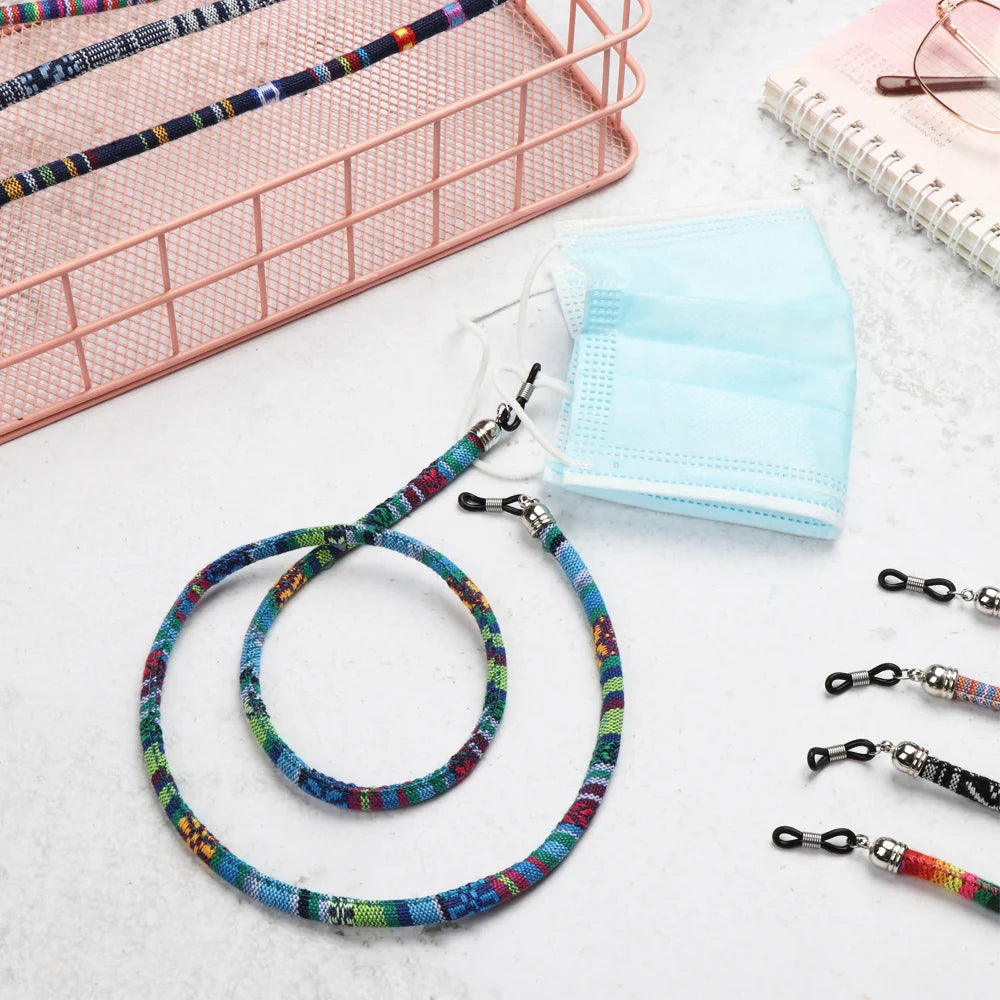 Colorful Acrylic Beads Glasses Chain Reading Glasses Cord Holder Anti-lost Rope Vintage Neck Strap Rope for Eyewear Accessories