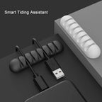 Smart Cable Holder Silicone Flexible Cable Winder Cord Management Clip Wire Organizer for USB Headphone Earphone Network Cable
