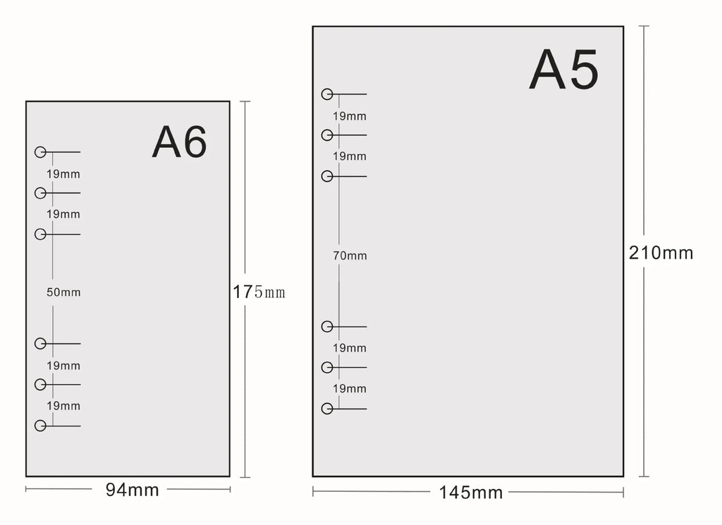 A5 A6 A7 50 Sheet Loose-leaf Colorful Refill Inner Page Line Blank Grid Inner Page Inside Paper Stationery