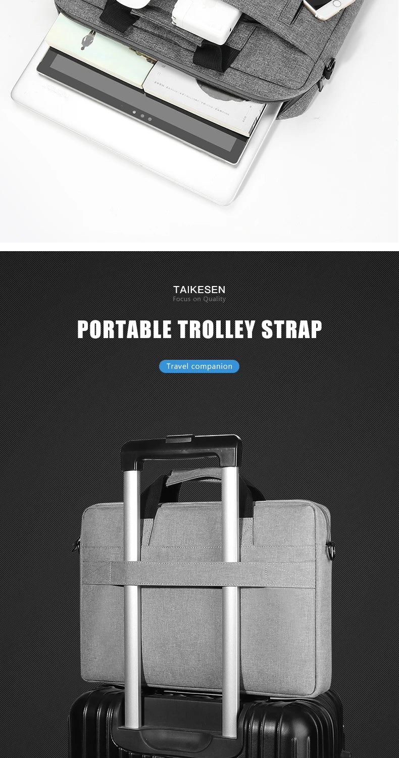 Business Laptop Bag Case Shoulder Tote Bag Notebook Bag Briefcase For 13 15 17 Inch Macbook Air Pro HP Huawei Asus Dell